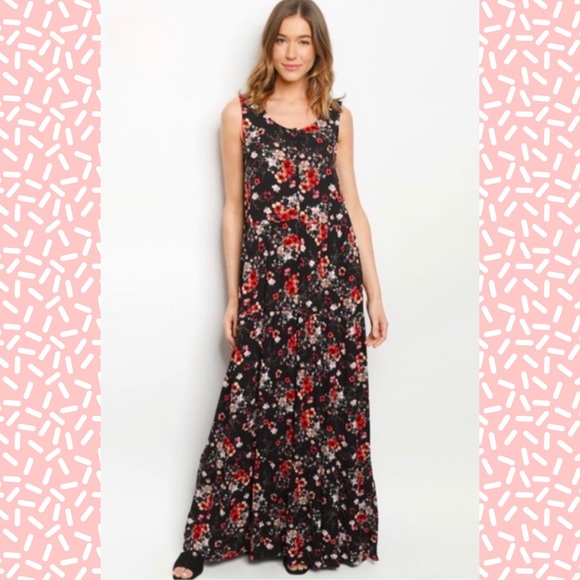 LAST ONE**NWT Romantic Floral/Flower Maxi Dress - Picture 4 of 7